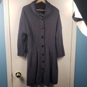 Marccain Gray Alpaca Wool Gray Cardigan Size N4